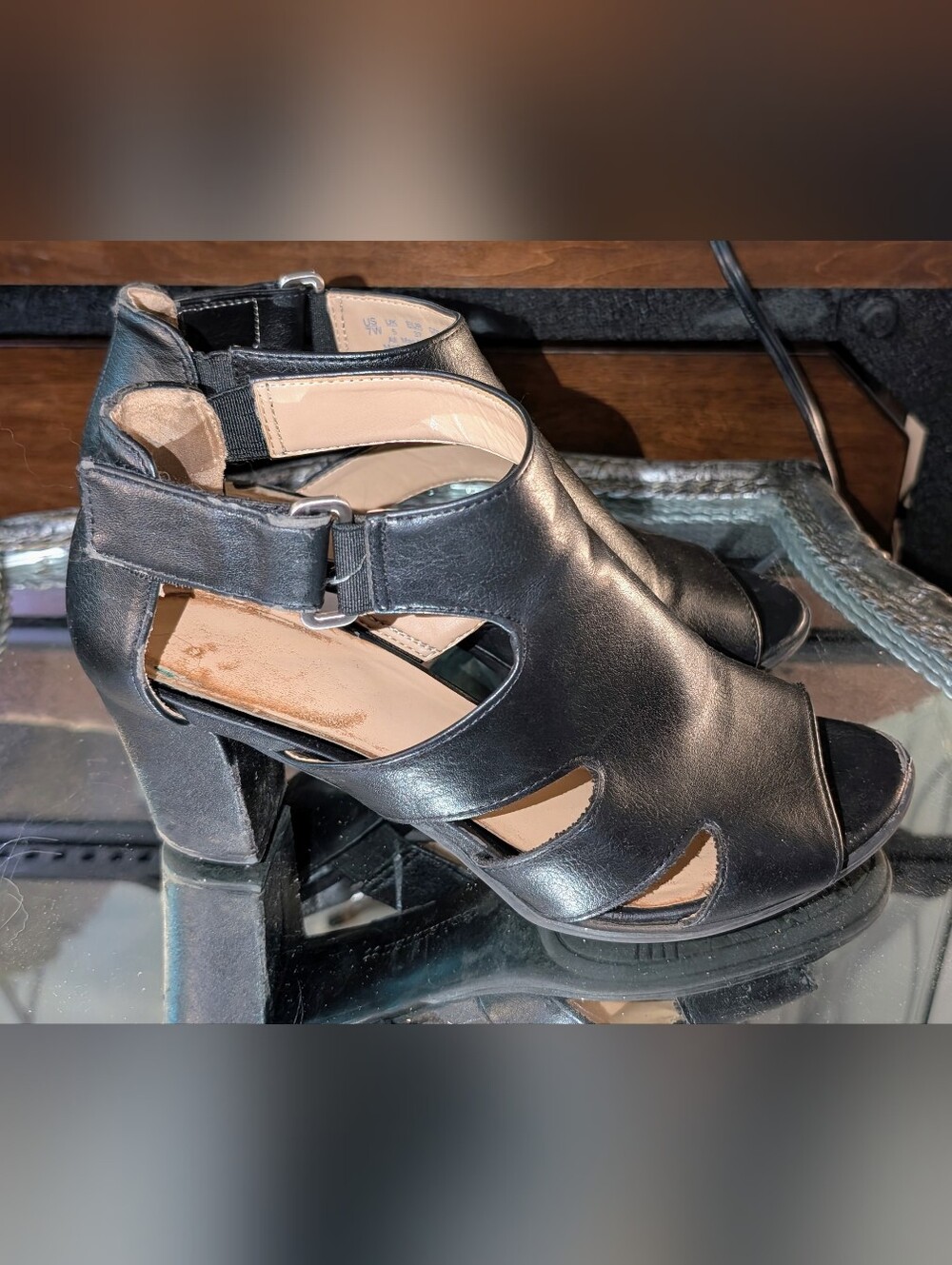 Black Cutout Heels